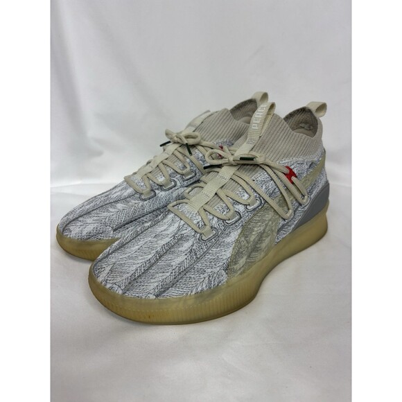 Puma Clyde Court Hightop Basketball Sneakers Grey White Size 9 Mens Embroidered - Picture 1 of 14